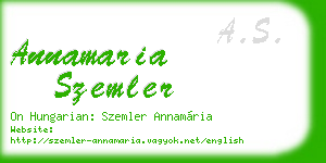 annamaria szemler business card