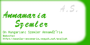 annamaria szemler business card